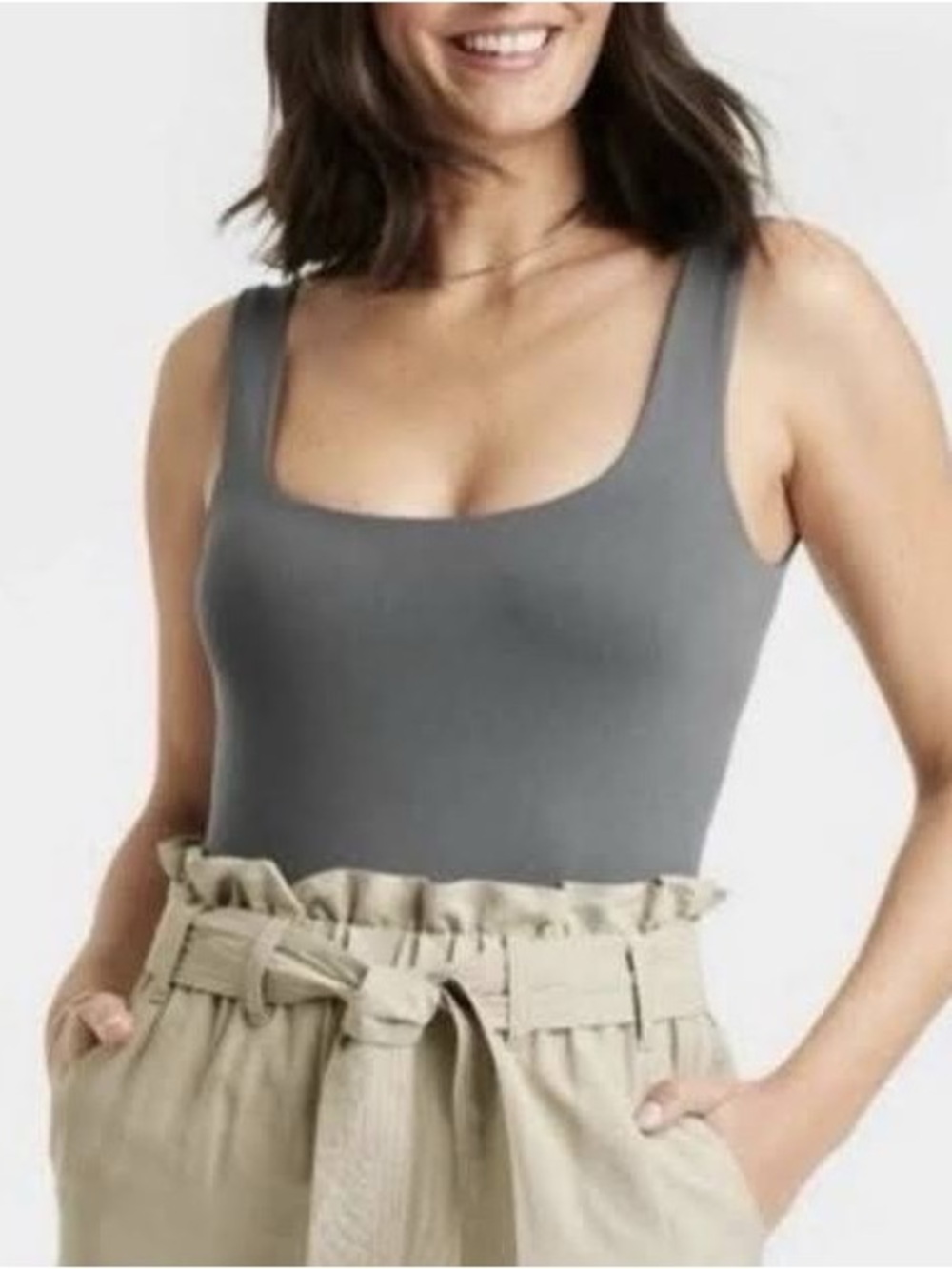 Women's Seamless Tank Bodysuit - a New Day Scoopneck, Sleeveless